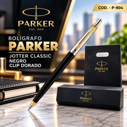 Parker Jotter Classic Negro Clip Dorado