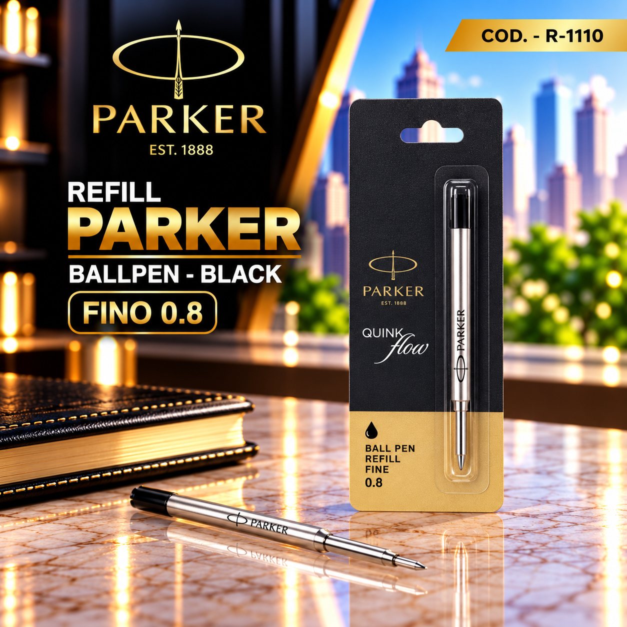 Refil Parker BallPen Black F 0.8
